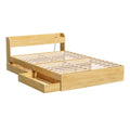 Artiss Bed Frame Double Size 2 Drawers Charging Ports AURA