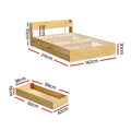 Artiss Bed Frame Double Size 2 Drawers Charging Ports AURA