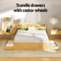 Artiss Bed Frame Double Size 2 Drawers Charging Ports AURA