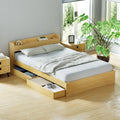 Artiss Bed Frame Double Size 2 Drawers Charging Ports AURA