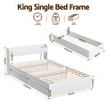 Artiss Bed Frame KING SINGLE Size with Charging Ports and 2 Drawers AURA