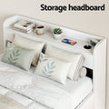 Artiss Bed Frame KING SINGLE Size with Charging Ports and 2 Drawers AURA
