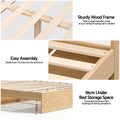 Artiss Single Bed Frame 2 Storage Drawers USB Ports Natural