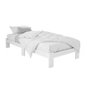 Artiss Wooden Bed Frame KING SINGLE White JADE