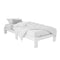 Artiss Single Bed Frame Wooden White JADE