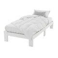 Artiss Single Bed Frame Wooden White JADE