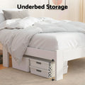 Artiss Single Bed Frame Wooden White JADE