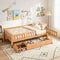 Artiss Kids Single Bed Frame 3 Storage Drawer Montessori Natural
