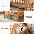Artiss Kids Single Bed Frame 3 Storage Drawer Montessori Natural