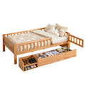 Artiss Kids Single Bed Frame 3 Storage Drawer Montessori Natural