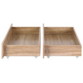 Artiss 2pcs Under Bed Storage with Wheels Rolling Wooden Drawers King Single & Queen