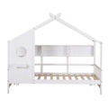 Artiss Kids SINGLE Bed Frame House Bed Solid Wood Montessori Bed for Toddler White