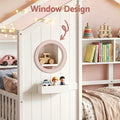 Artiss Kids SINGLE Bed Frame House Bed Solid Wood Montessori Bed for Toddler White