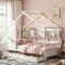 Artiss Kids SINGLE Bed Frame with 3 Storage Bookcase & 2 Drawers House Bed Solid Wood Montessori Bed Easy Assembly White