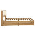 Artiss Queen Bed Frame with 2 Drawers, PU Leather Headboard & Charging Station