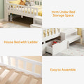 Artiss Single Bed Frame Storage Drawers USB LED White 31cm