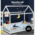 Artiss White Wooden Kids House Bed Frame - Single