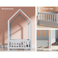 Artiss Wooden Kids House Bed Frame Grey Single