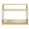 Artiss Wooden Kids House Bed Frame Oak Single