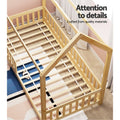 Artiss Wooden Kids House Bed Frame Oak Single