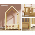 Artiss Wooden Kids House Bed Frame Oak Single