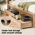 Artiss Double Bed Frame with 2 Drawers Bedroom Furniture