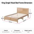 Artiss King Single Bed Frame Wooden Base Platform