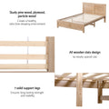 Artiss King Single Bed Frame Wooden Base Platform