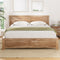 Artiss Queen Bed Frame Acacia Wood Oatmeal