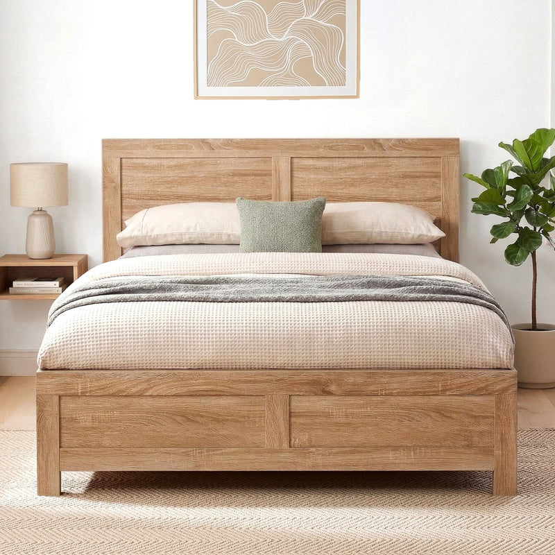 Artiss Single Bed Frame Wooden Walnut