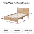 Artiss Single Bed Frame Wooden Walnut