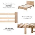 Artiss Single Bed Frame Wooden Walnut