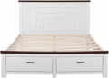 Artiss Double Wooden Bed Frame and 2 Bedside Table Bedroom Furniture Set
