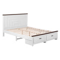 Artiss DOUBLE Bed Frame White 2 Drawer 108cm Headboard Wooden