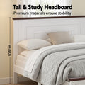 Artiss QUEEN Wooden Bed Frame 2 Drawer Platform 108cm Headboard White