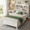 Artiss Single Bed Frame with Storage Headboard and Footboard Wooden Bed Base White