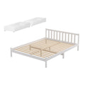Artiss DOUBLE Bed Frame Wooden White 2 Storage Drawers SOFIE