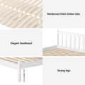 Artiss DOUBLE Bed Frame Wooden White 2 Storage Drawers SOFIE