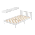 Artiss KING SINGLE Bed Frame Wooden Platform 2 Storage Drawers White