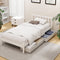 Artiss Single Bed Frame Wood 2 Storage Drawers White