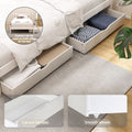 Artiss Single Bed Frame Wood 2 Storage Drawers White