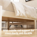 Artiss Single Bed Frame Wood 2 Storage Drawers White