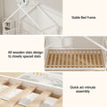 Artiss Single Bed Frame Wooden House Kids White 2 Drawers