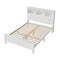 Artiss Wooden Bed Frame Double White 3 Shelf Storage Headboard