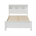 Artiss Wooden Bed Frame Double White 3 Shelf Storage Headboard