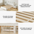 Artiss Wooden Bed Frame Double White 3 Shelf Storage Headboard