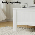 Artiss DOUBLE Bed Frame White Wood with 3 Shelf Headboard