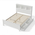 Artiss DOUBLE Bed Frame White Wood with 3 Shelf Headboard