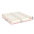 Artiss Bed Frame KING Size Pine Timber Wooden Base Mattress Platform