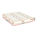 Artiss QUEEN Bed Frame Wooden Pine Timber Platform Mattress Base